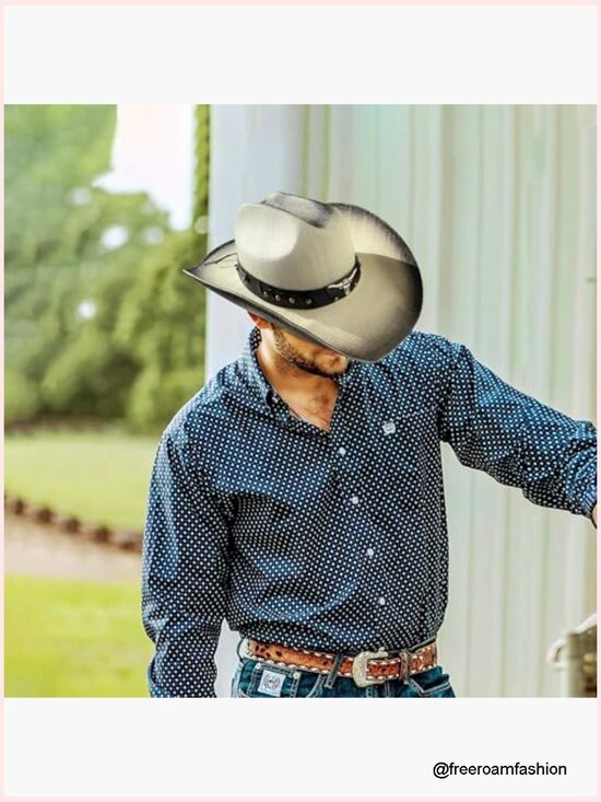 Straw Cowboy Hat with 4.2\